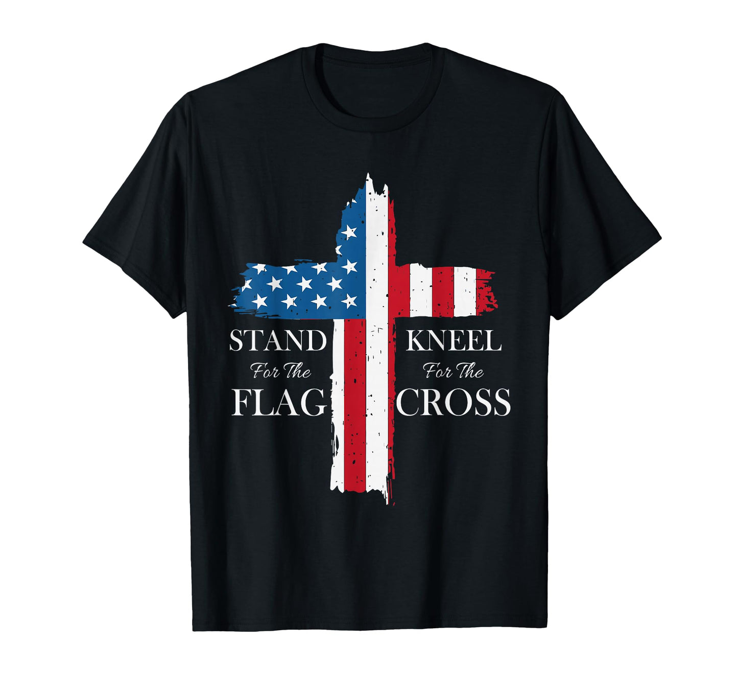 Patriotic American Flag Cross Christian Faith USA T-Shirt