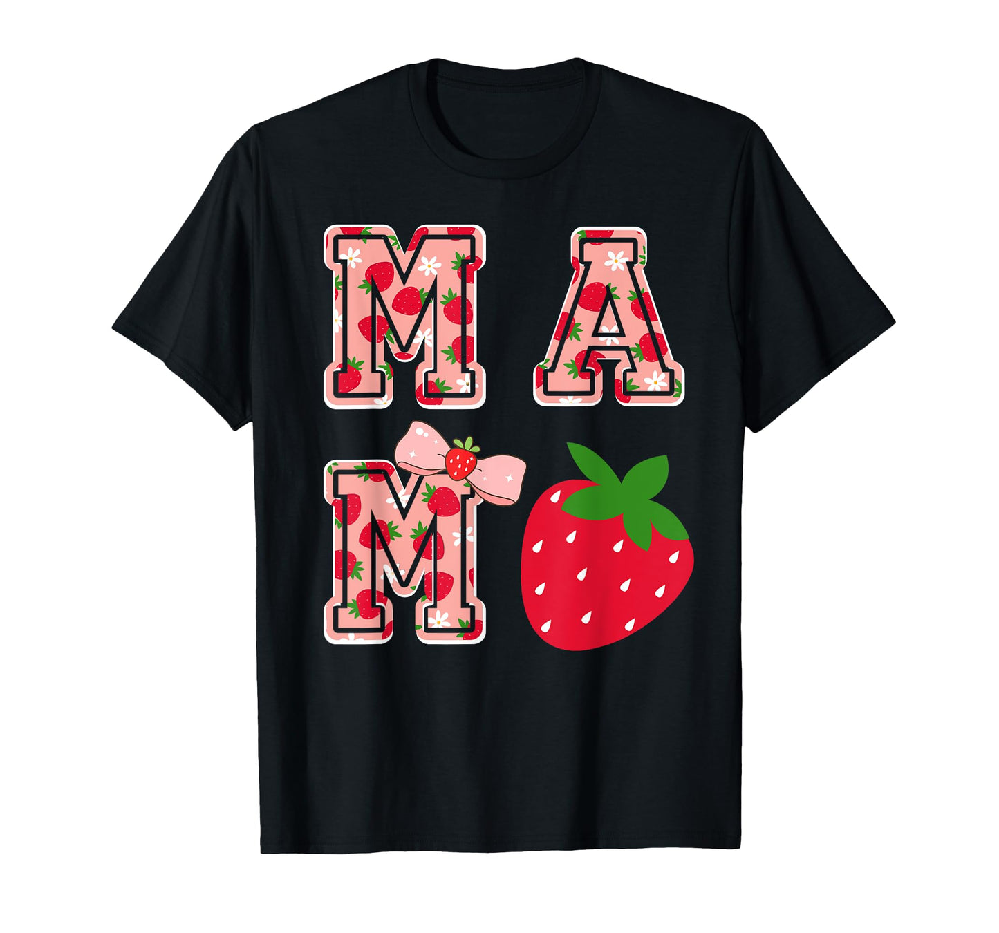 Mama Strawberry First Birthday Berry Mom Funny Strawberry T-Shirt