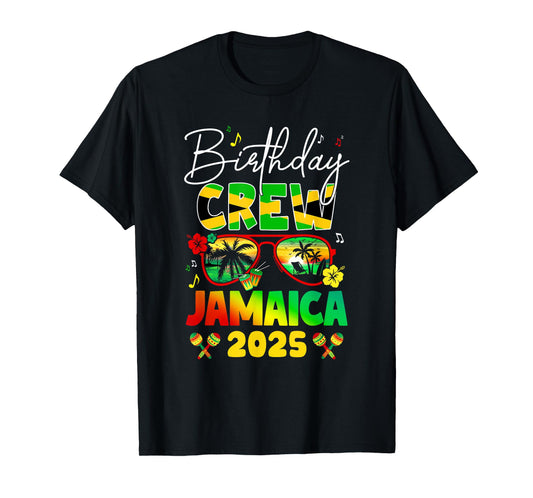 Birthday Crew Jamaica 2025 Birthday Girl Party Matching T-Shirt