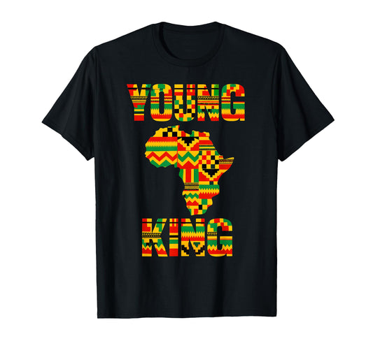 African Kente Art Men Boys Kids African American T-Shirt