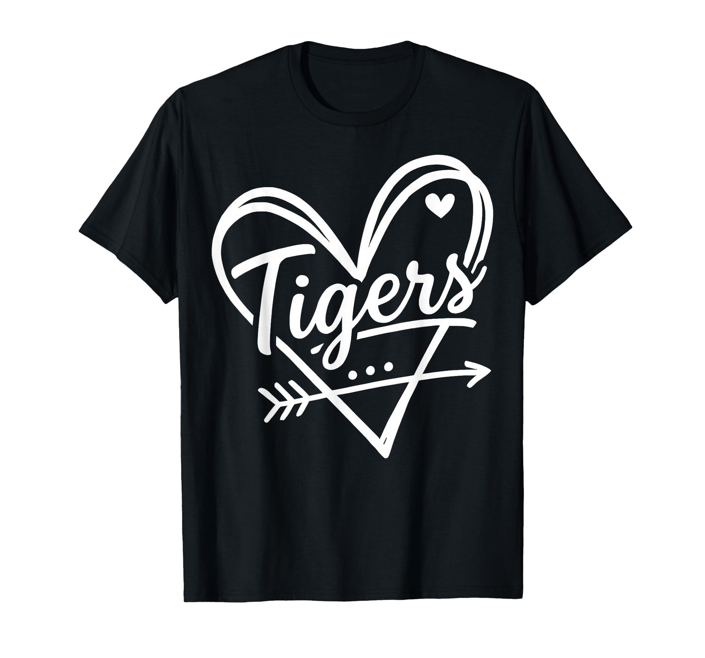 Retro Tigers Heart Cute Name Graphic Gift for Men Women Kids T-Shirt