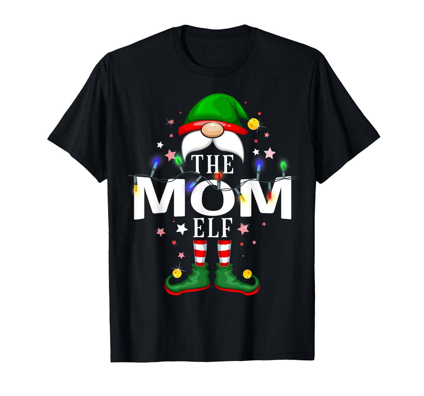 The Mom Elf Christmas Family Pajama Party T-Shirt