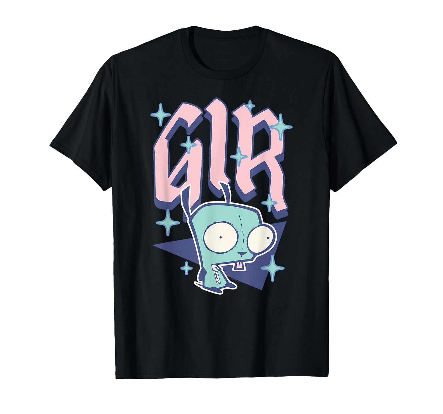 Invader Zim Pastel Sparkle Gir Y2K Cartoon T-Shirt
