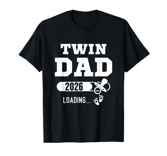 Twin Dad Est 2026 Soon To Be Twin Dad Pregnancy Announcement T-Shirt