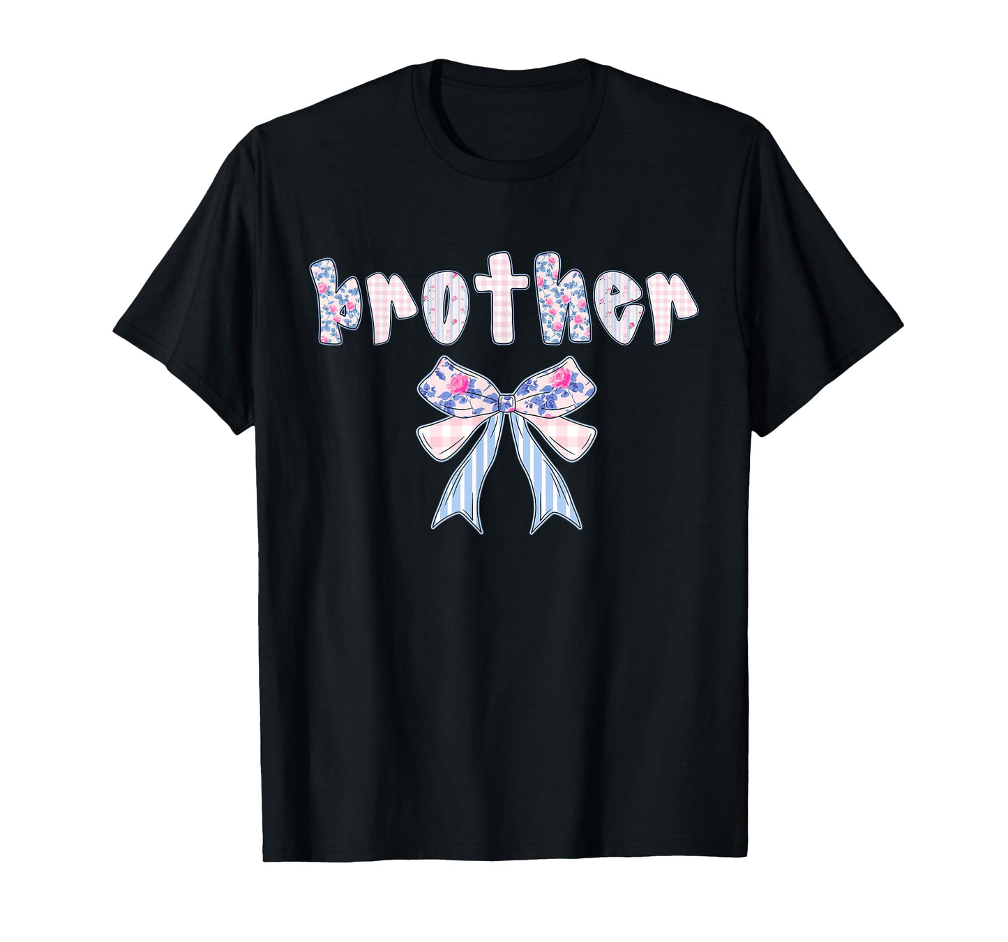 Brother Matching Family Group Flower Bow Birthday Girls T-Shirt