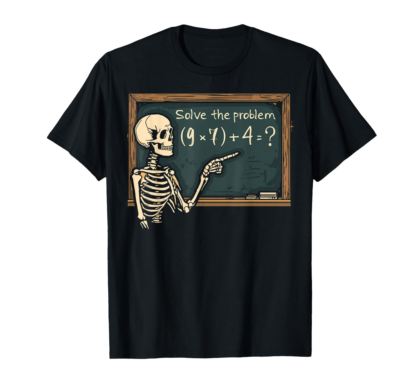 Funny 67 Meme Brainrot Joke Halloween Skeleton Math Teacher T-Shirt