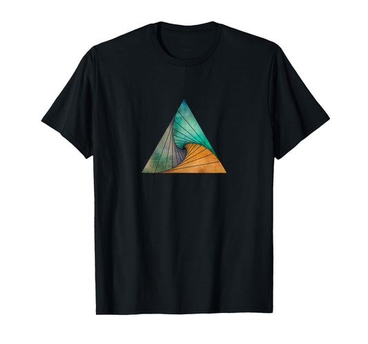 Geometric Swirling Triangle - Abstract Geometry T-Shirt