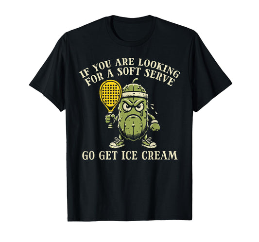 Want Soft Serve Ice Cream Pickle Ball Pickleball Women Men T-Shirt