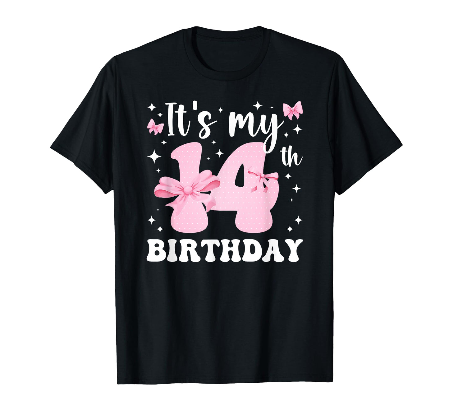 14th Coquette Themed Birthday Fourteen Year Old Girl Bow T-Shirt