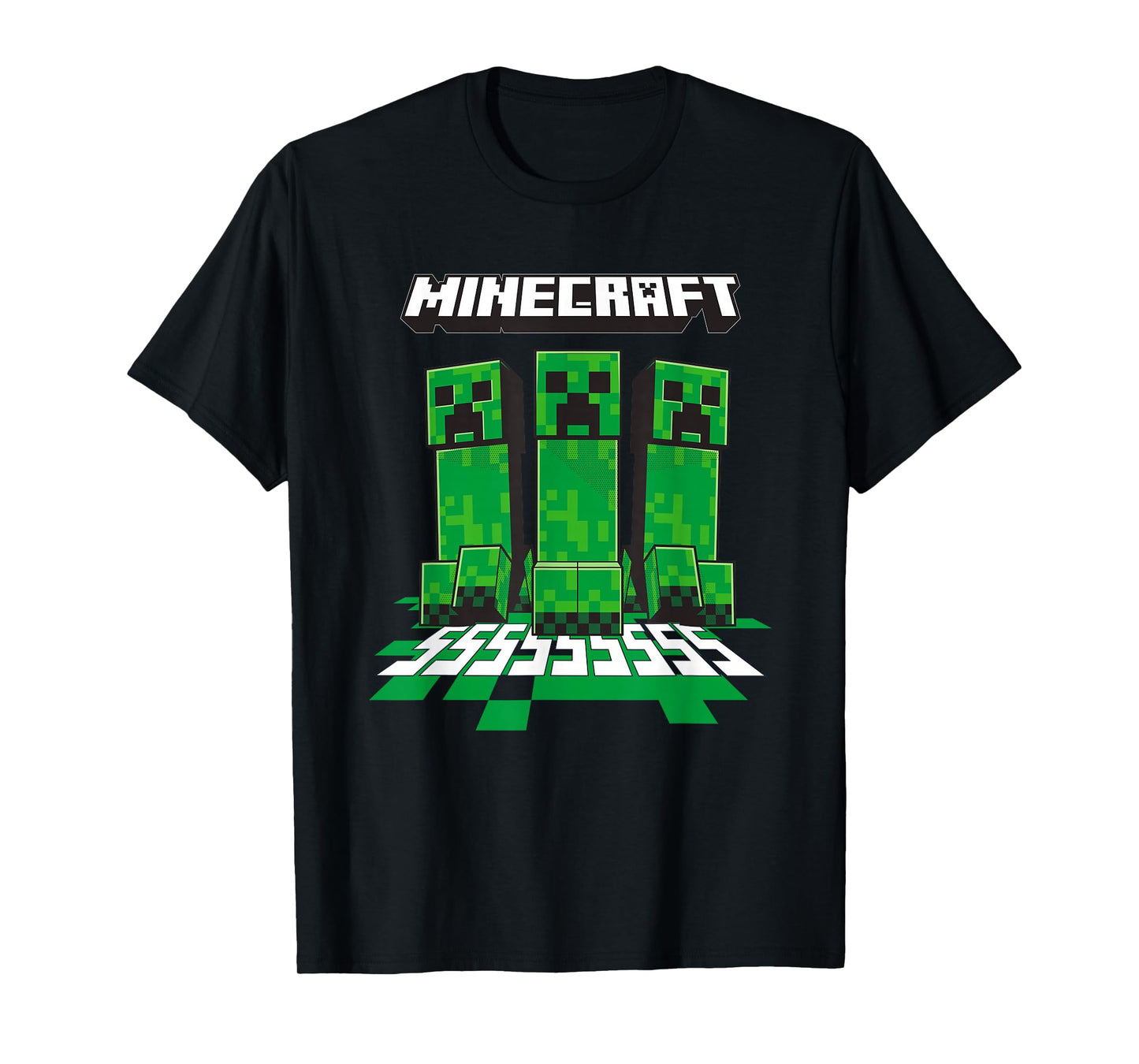 Minecraft Creeper Trio Pixelated SSS Vibes T-Shirt