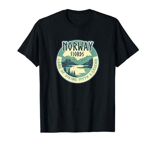 Norway Norwegian Fjords Scandinavia Vacation Vikings Nordic T-Shirt