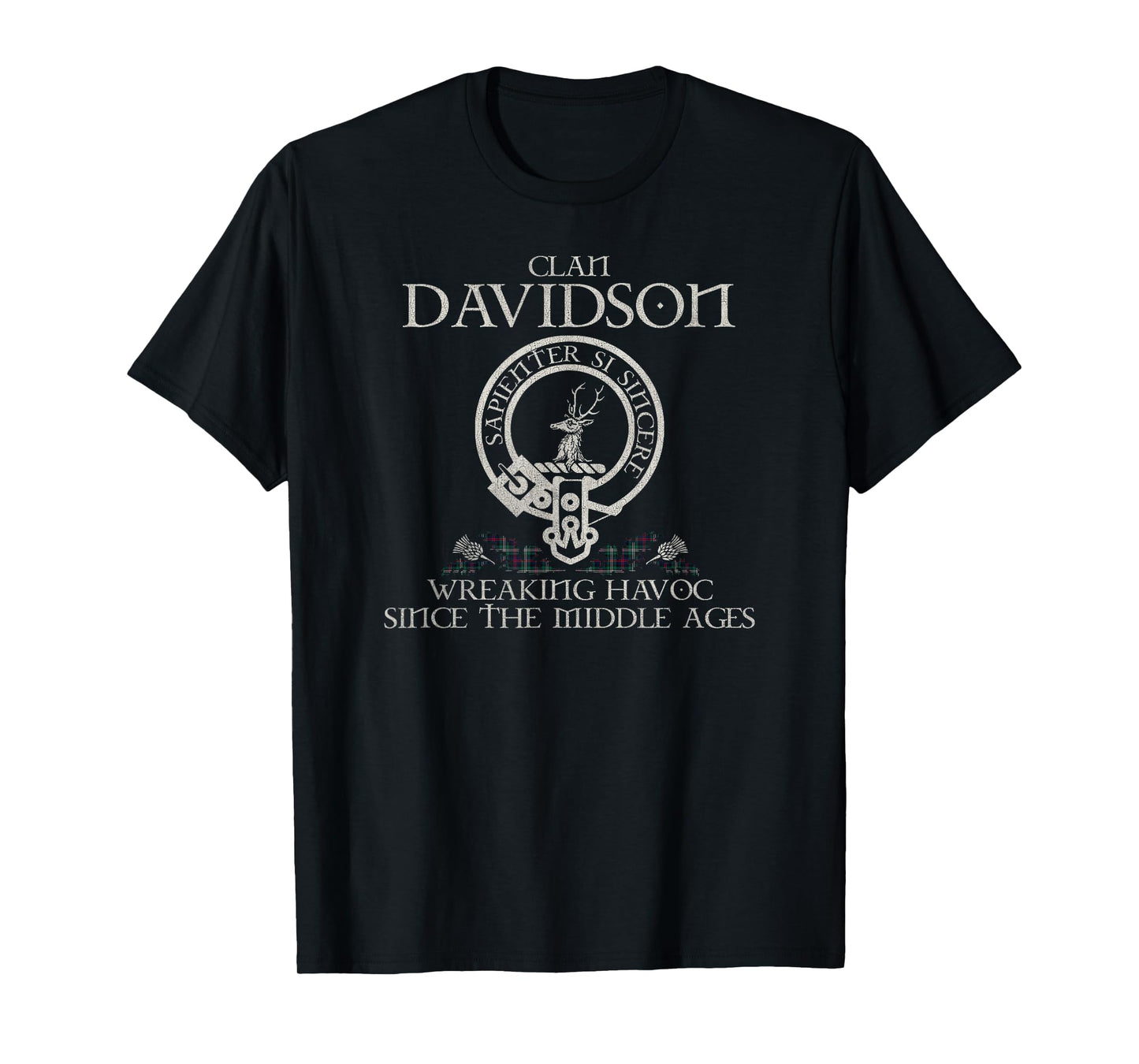 Clan Davidson Crest, Surname, Scottish Heritage Vintage T-Shirt