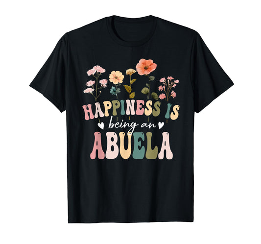 Happiness is Being a Abuela Floral Abuela Mother's Day T-Shirt