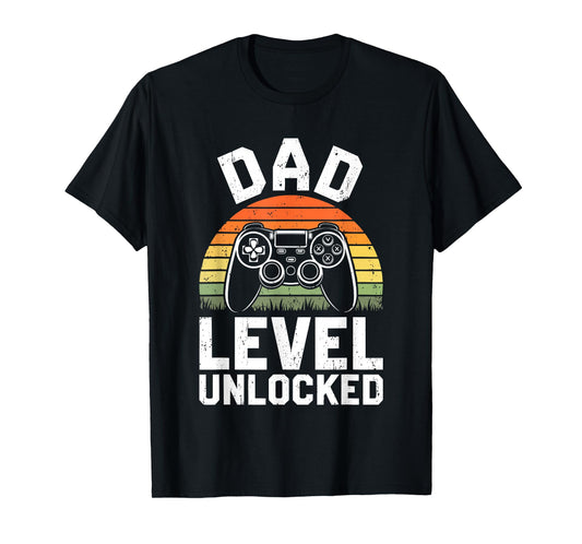 Dad Level Unlocked Shirt Men New Dad Pregnancy Announcement T-Shirt