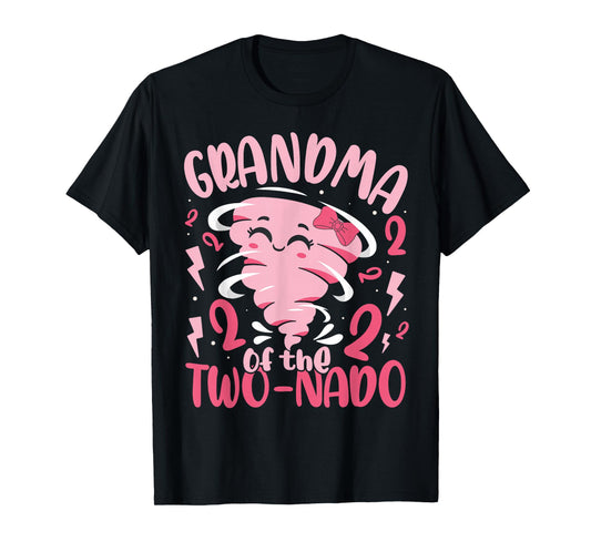 Grandma of the Two-nado Tornado Theme 2nd Birthday Party T-Shirt