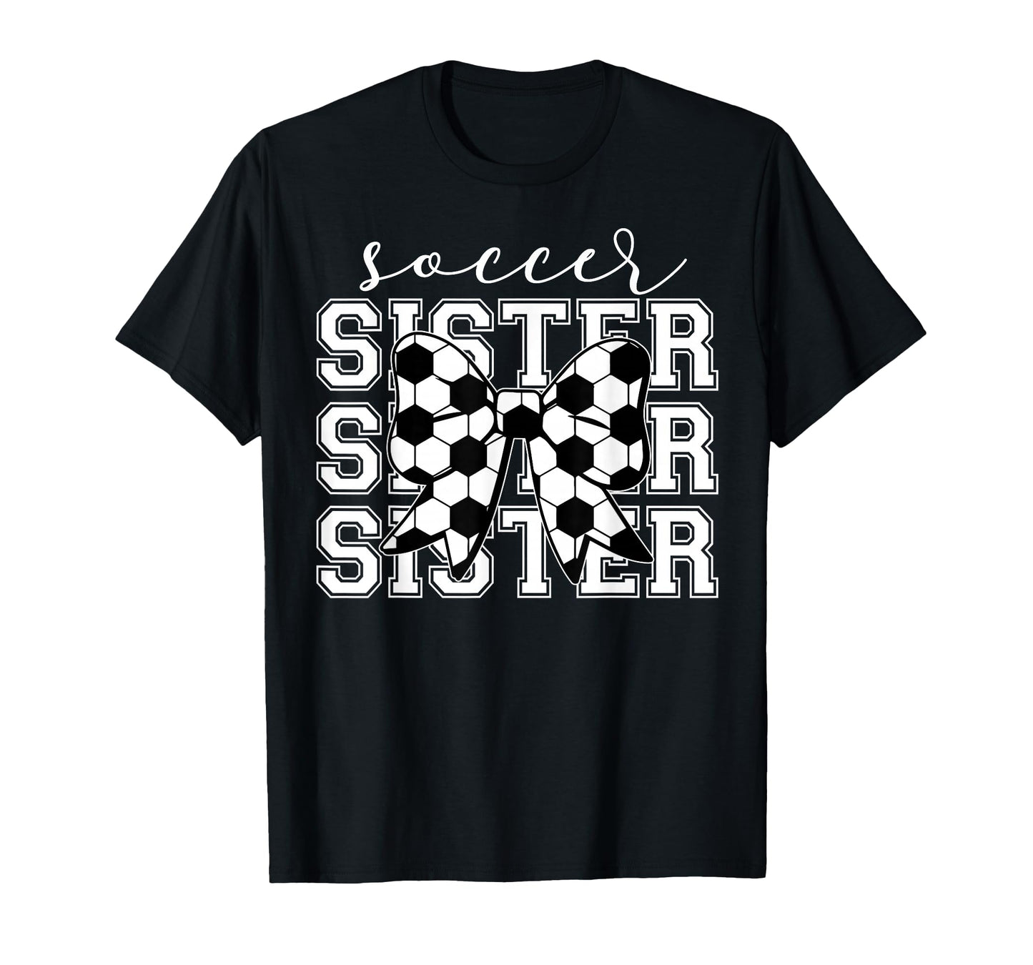 Soccer Sister Vintage Sport Lover Sister Mothers Da T-Shirt