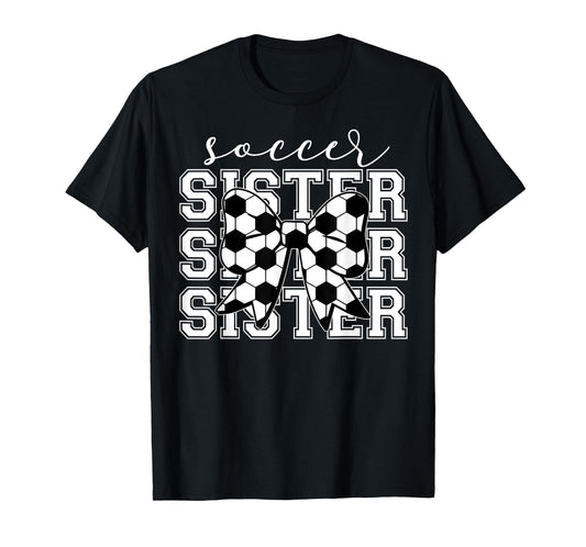 Soccer Sister Vintage Sport Lover Sister Mothers Da T-Shirt