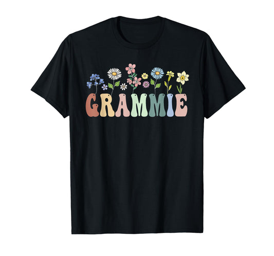 Grammie Gifts Women Wildflower Floral Design Grammie T-Shirt