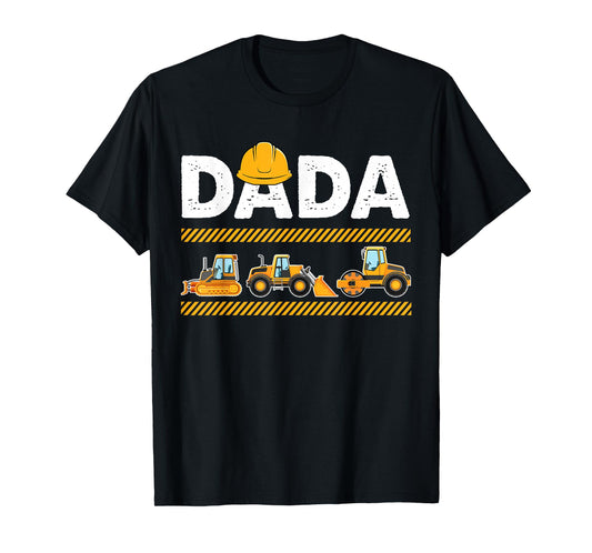Funny Dada Construction Excavator Kids Matching Family T-Shirt
