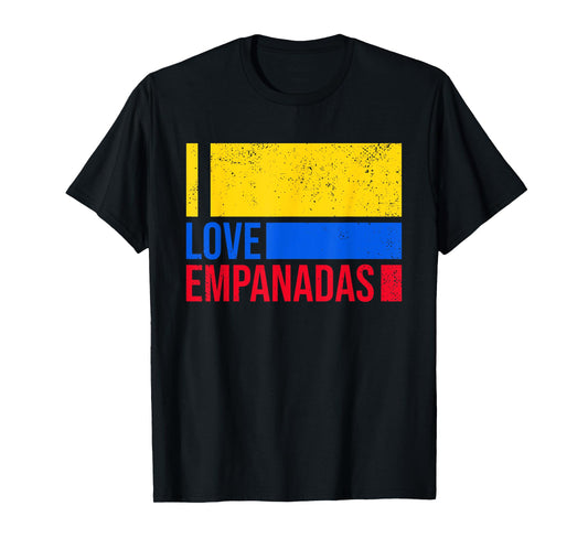I Love Empanadas Colombia Flag Vintage Colombian Empanadas T-Shirt