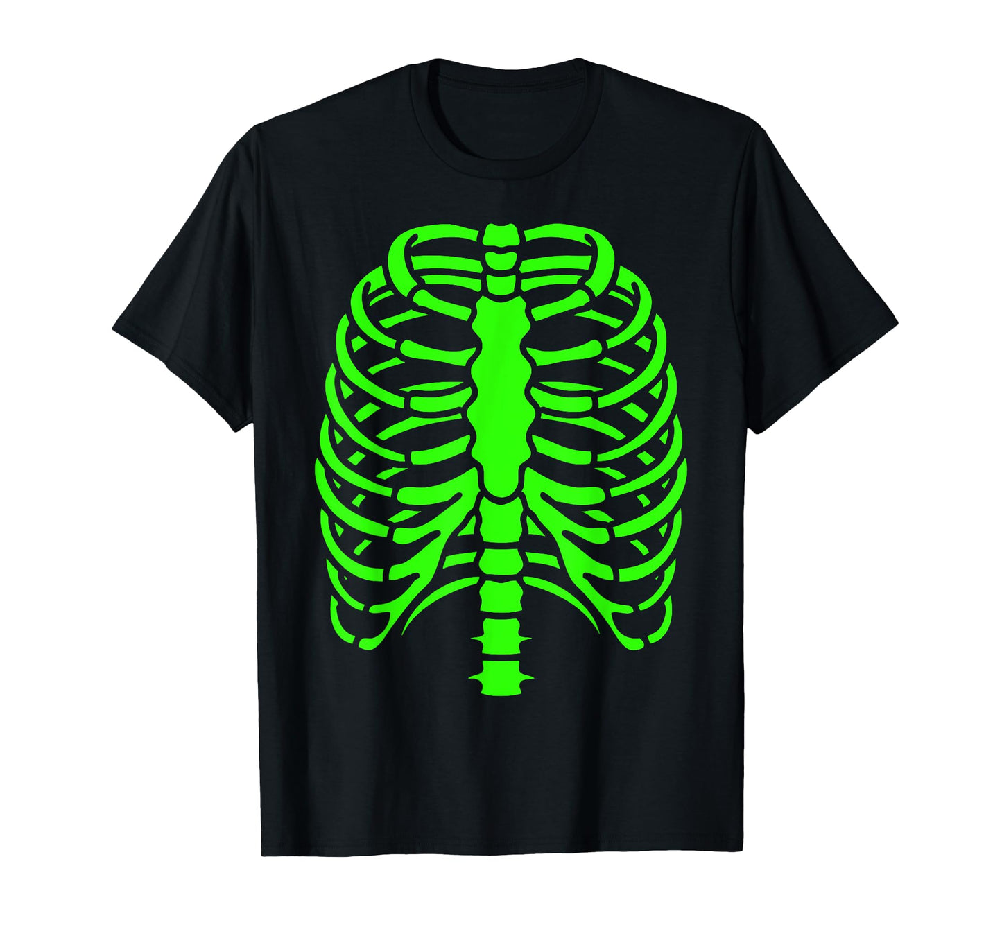 Fun Cool Green Skeleton Rib Cage Halloween T-Shirt