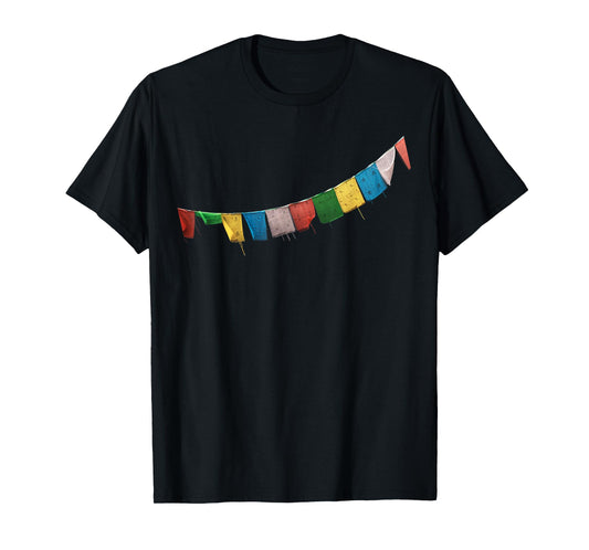Tibetan Prayer Flag T-Shirt - Meditation & Qi Gong Shirt T-Shirt