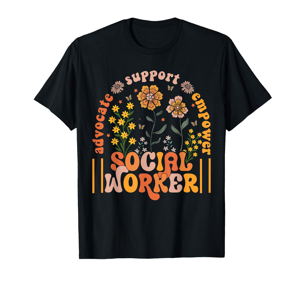 Social Worker Social Work Month Funny Work Love groovy T-Shirt