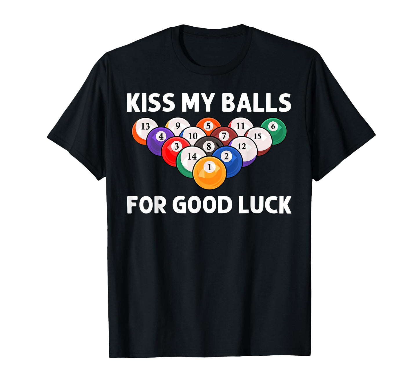 Funny Billiards Art For Men Boys Billiard Lover Pool Player T-Shirt