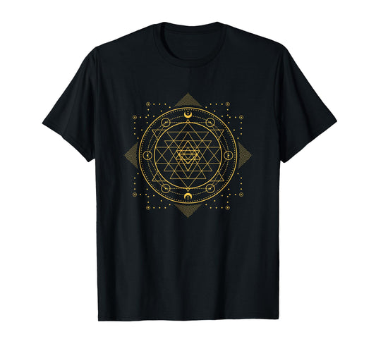 Metatron Cube Sacred Geometry Spiritual Yoga T-Shirt