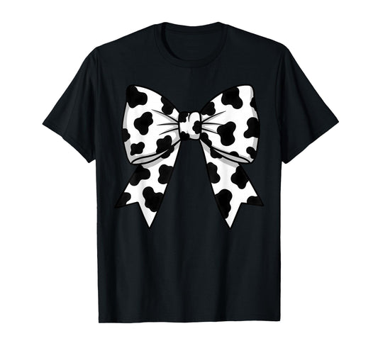 Cute Cowprint Coquette Bow Cow Pattern for Womens and Girls T-Shirt