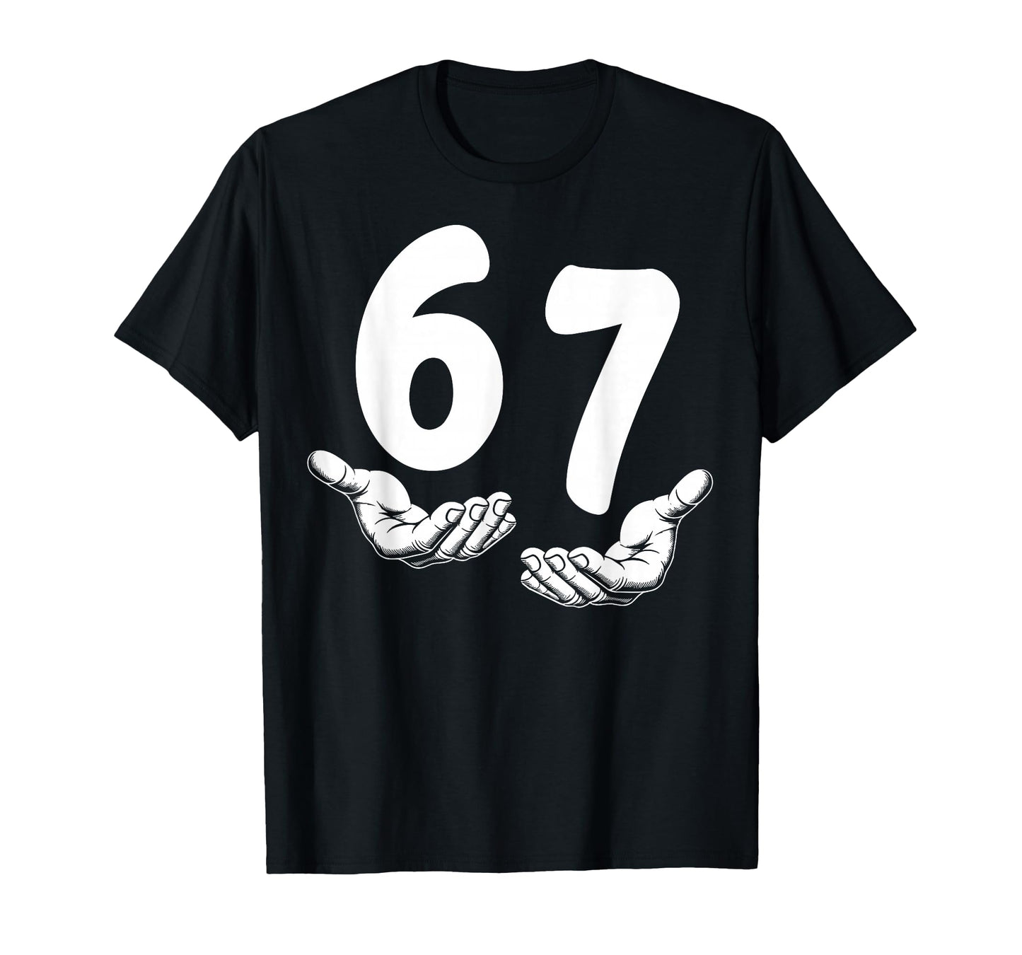 Six Seven 6 7 Meme Hands Funny Kids Teen Boys T-Shirt