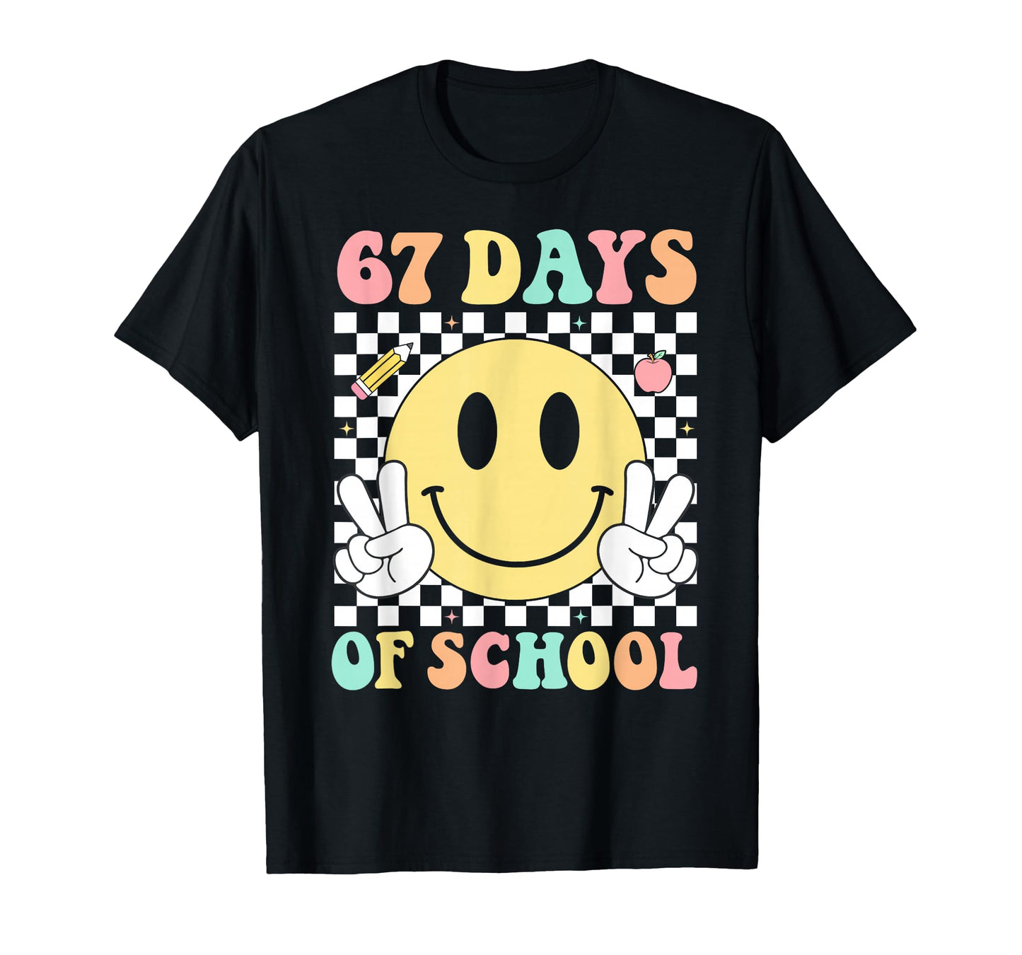 67 Days of School Teacher Kids Six Seven 6 7 Meme 100th Day T-Shirt