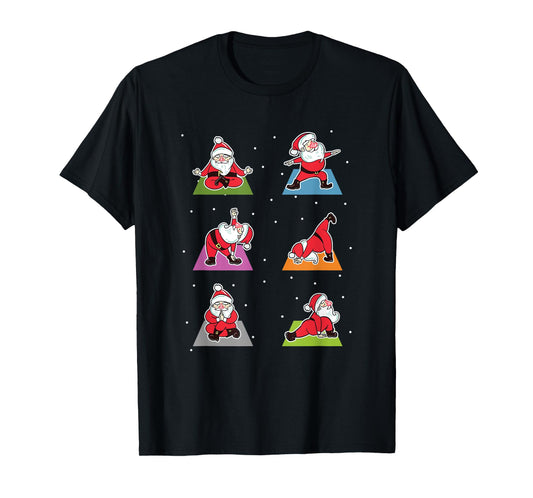 Christmas Yoga Santa Practice Yoga Xmas Meditation T-Shirt