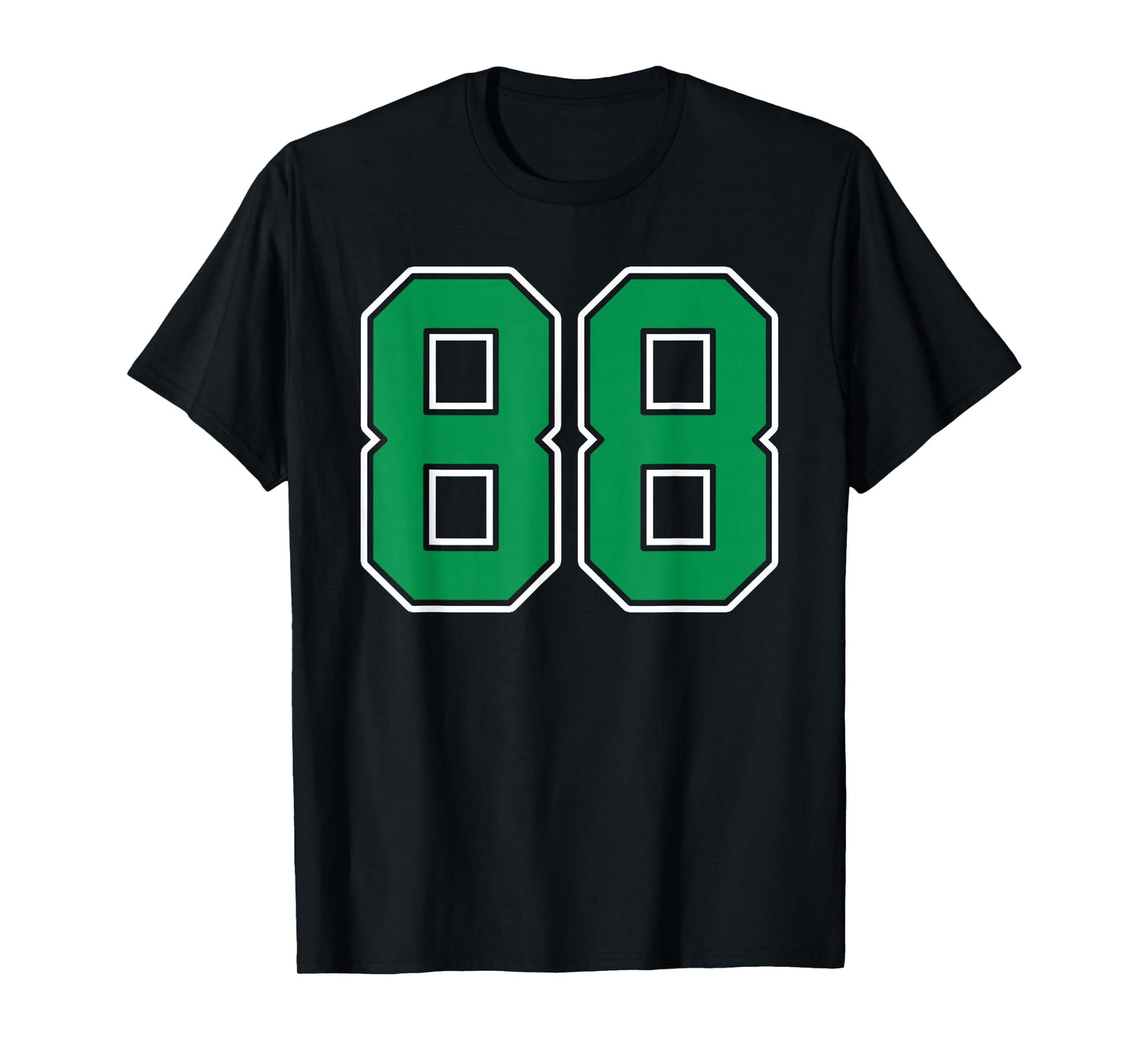 Kelly Green White Number 88 Jersey Player Uniform #88 T-Shirt