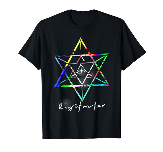 Lightworker Merkaba Sacred Geometry Abstract T Shirt T-Shirt