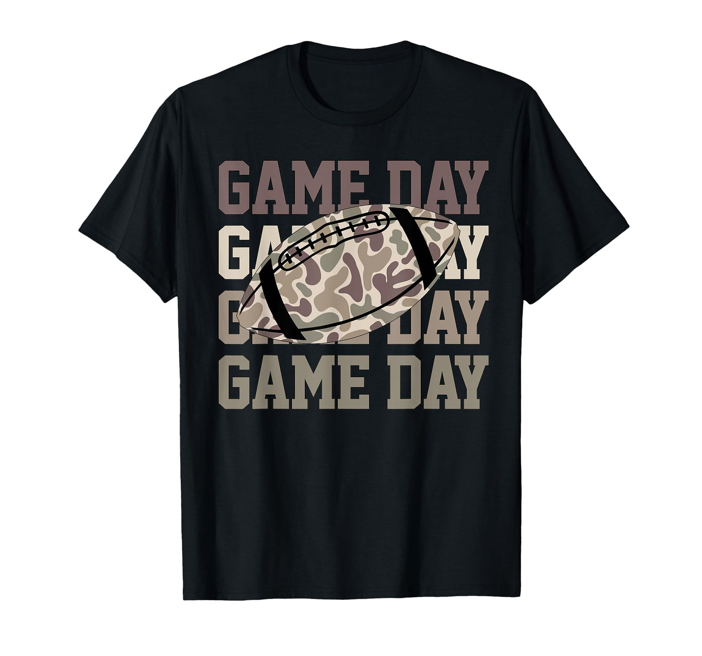 Touchdown American Football Game Day Thanksgiving Camo Funny T-Shirt