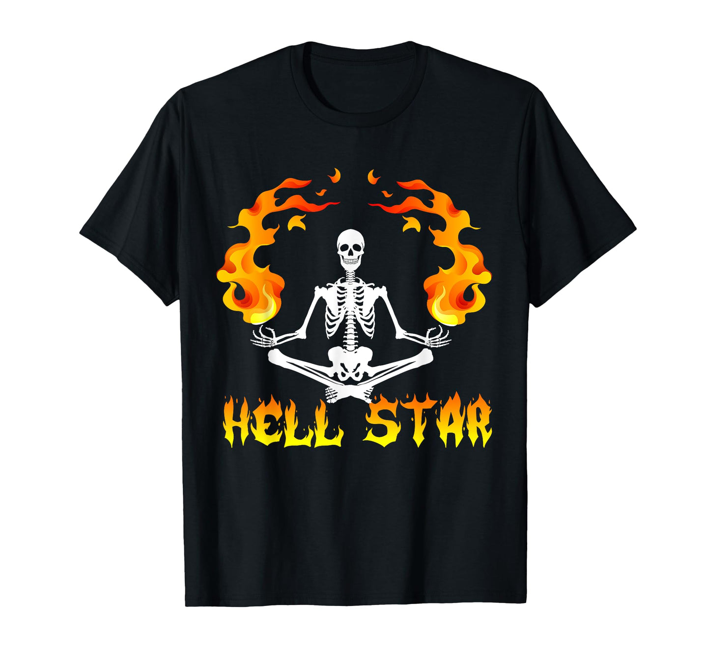 Skeletons Yoga become Hell Star T-shirt T-Shirt