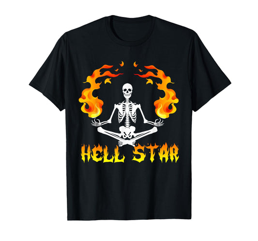 Skeletons Yoga become Hell Star T-shirt T-Shirt