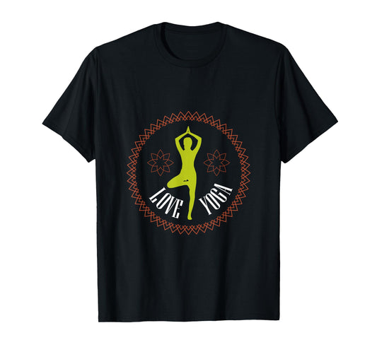 Yoga Tee Shirts "I LOVE YOGA" for Yoga Lovers T-Shirt