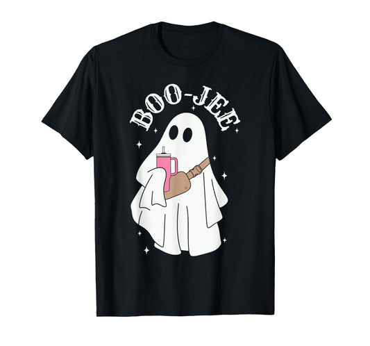 Boujee Boo-jee Cute Ghost Spooky Season Halloween Costume T-Shirt