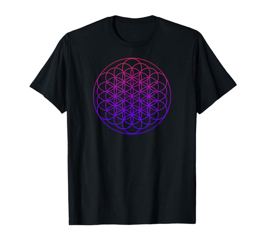 Cool Sacred Geometry Geometric Repeating Circles Trippy Yoga T-Shirt