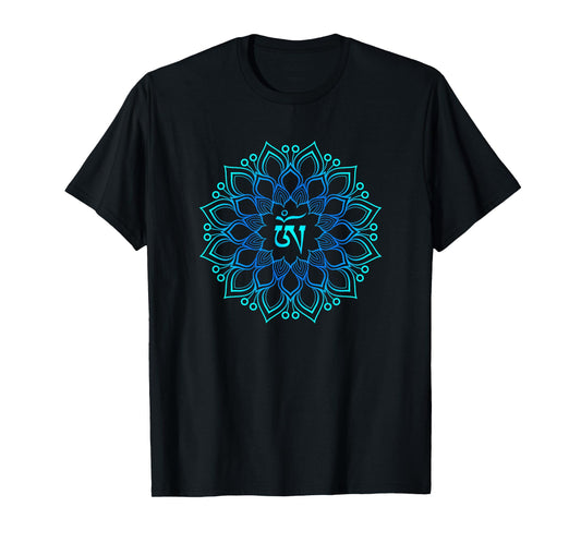 Beautiful Flower Mandala Chakra OM Graphic Yoga T-Shirt T-Shirt