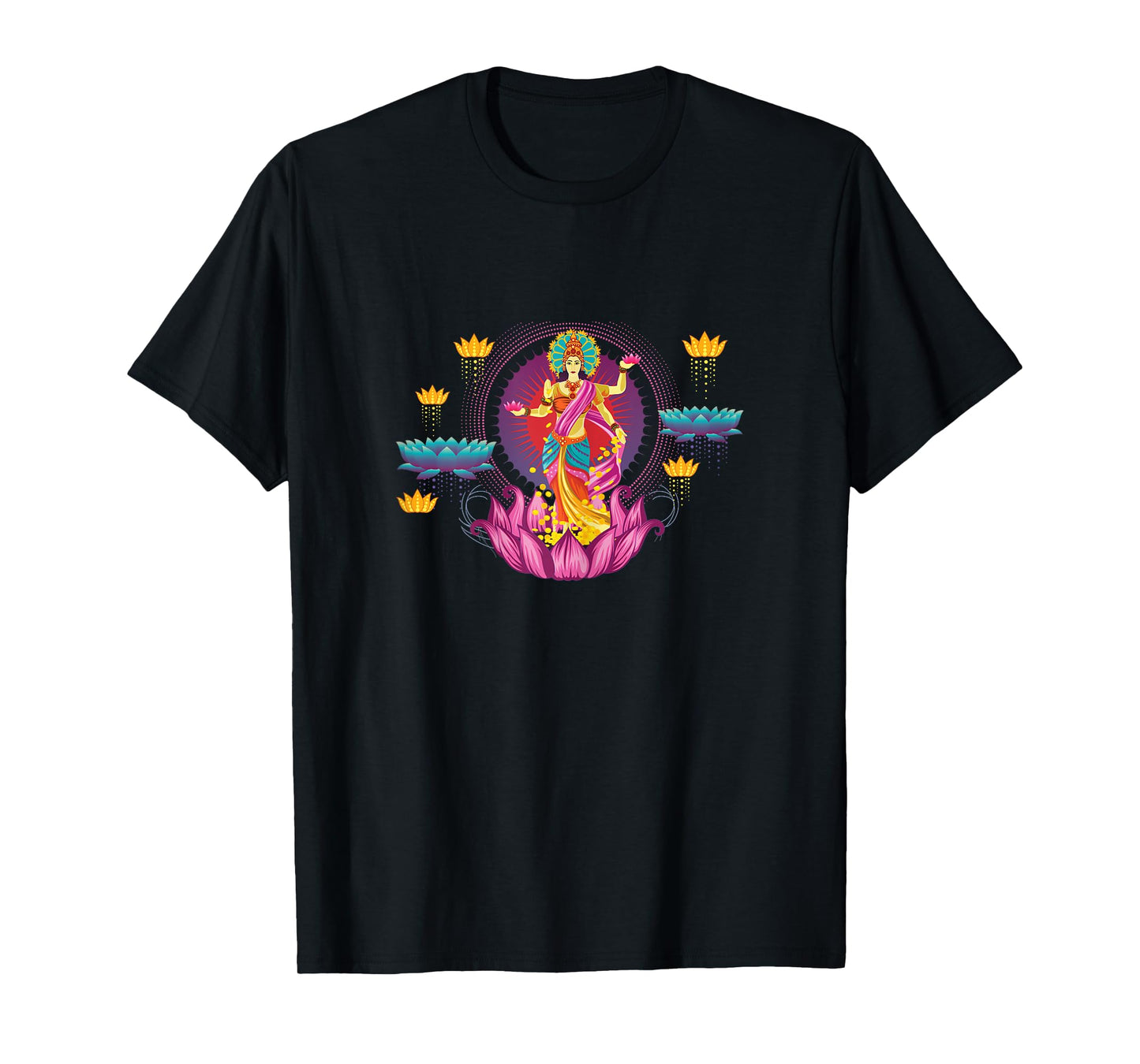 Beautiful Lakshmi Shirt Hindu Goddess of Wealth & Prosperity T-Shirt