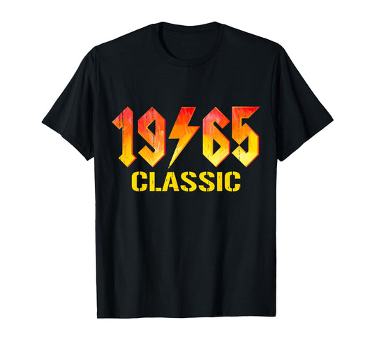 Classic 1965 Rock Birthday 60 Years Old Men 60th Birthday T-Shirt