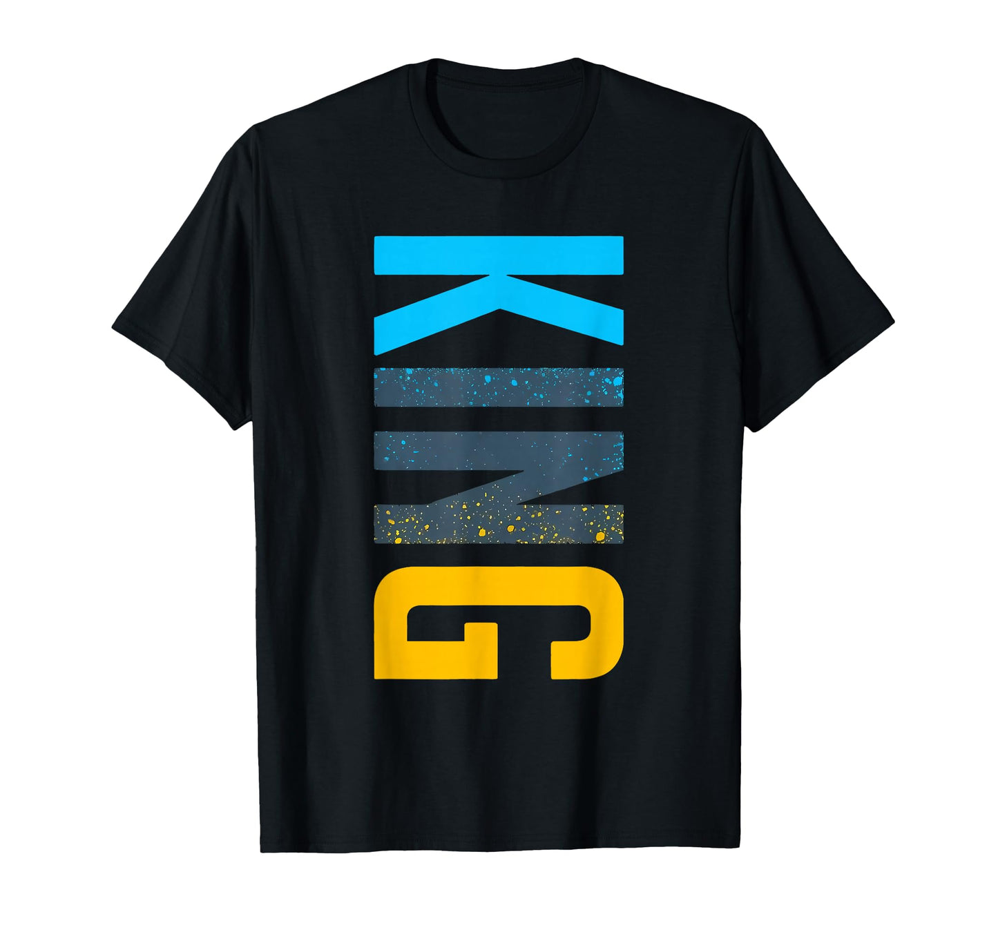King Vertical Streetwear Matching Gamma Blue T-Shirt
