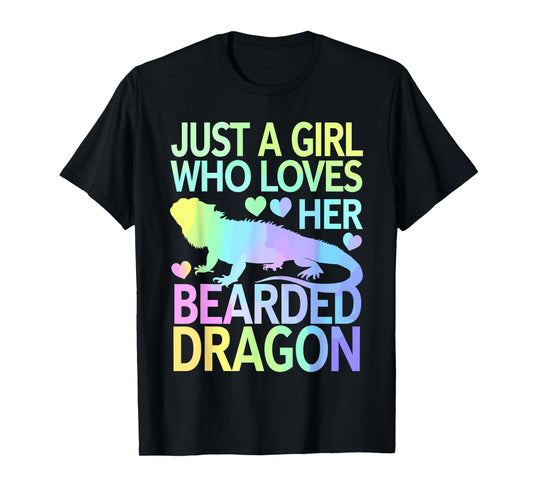 Cool Bearded Dragon Art For Women Girls Bearded Dragon Lover T-Shirt