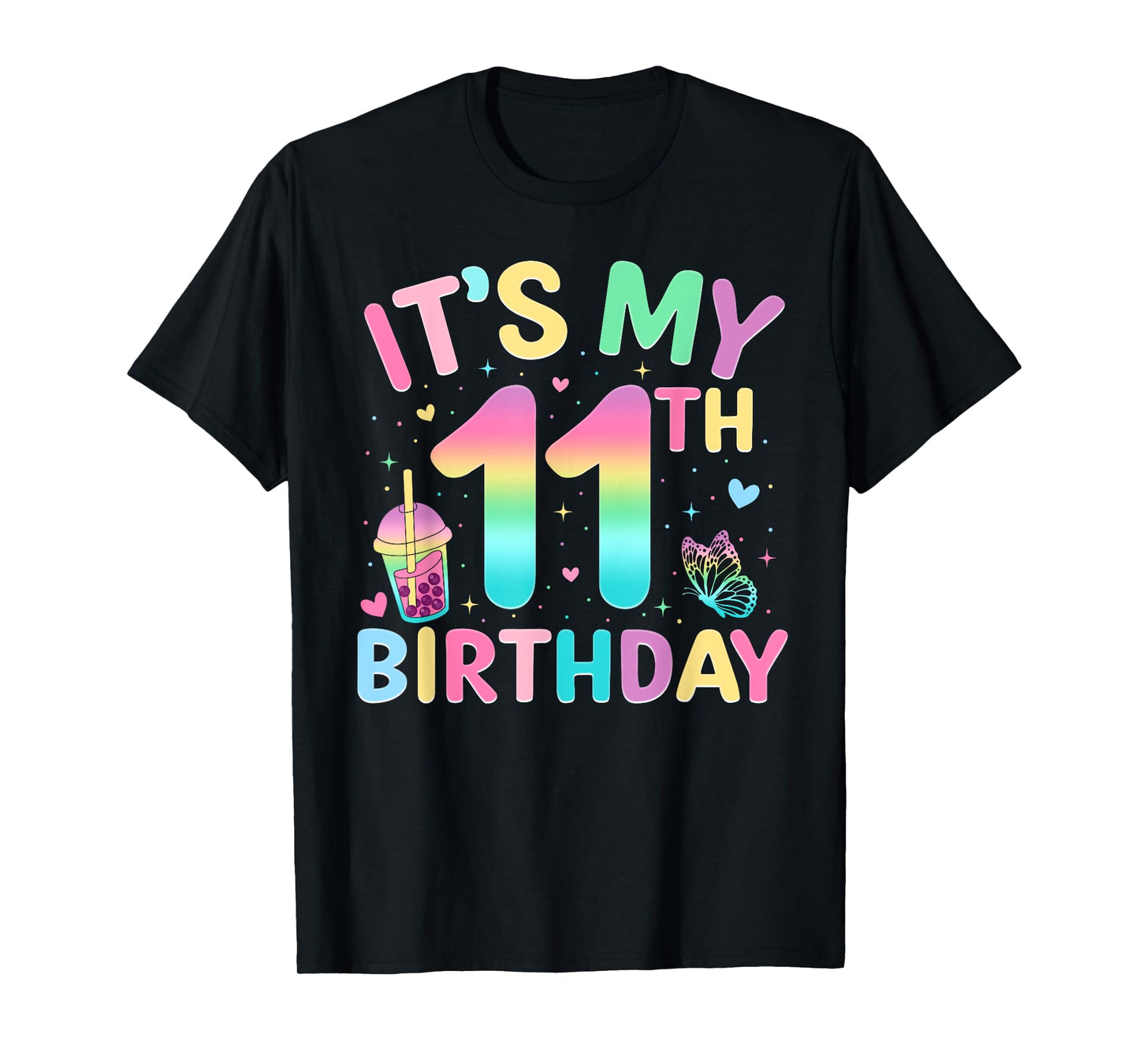 It's My 11th Birthday Party 11 Year Old Birthday Girl Kids T-Shirt