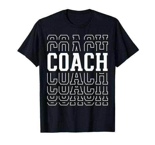 Coach Funny Layered Text Coaching Men Women T-Shirt