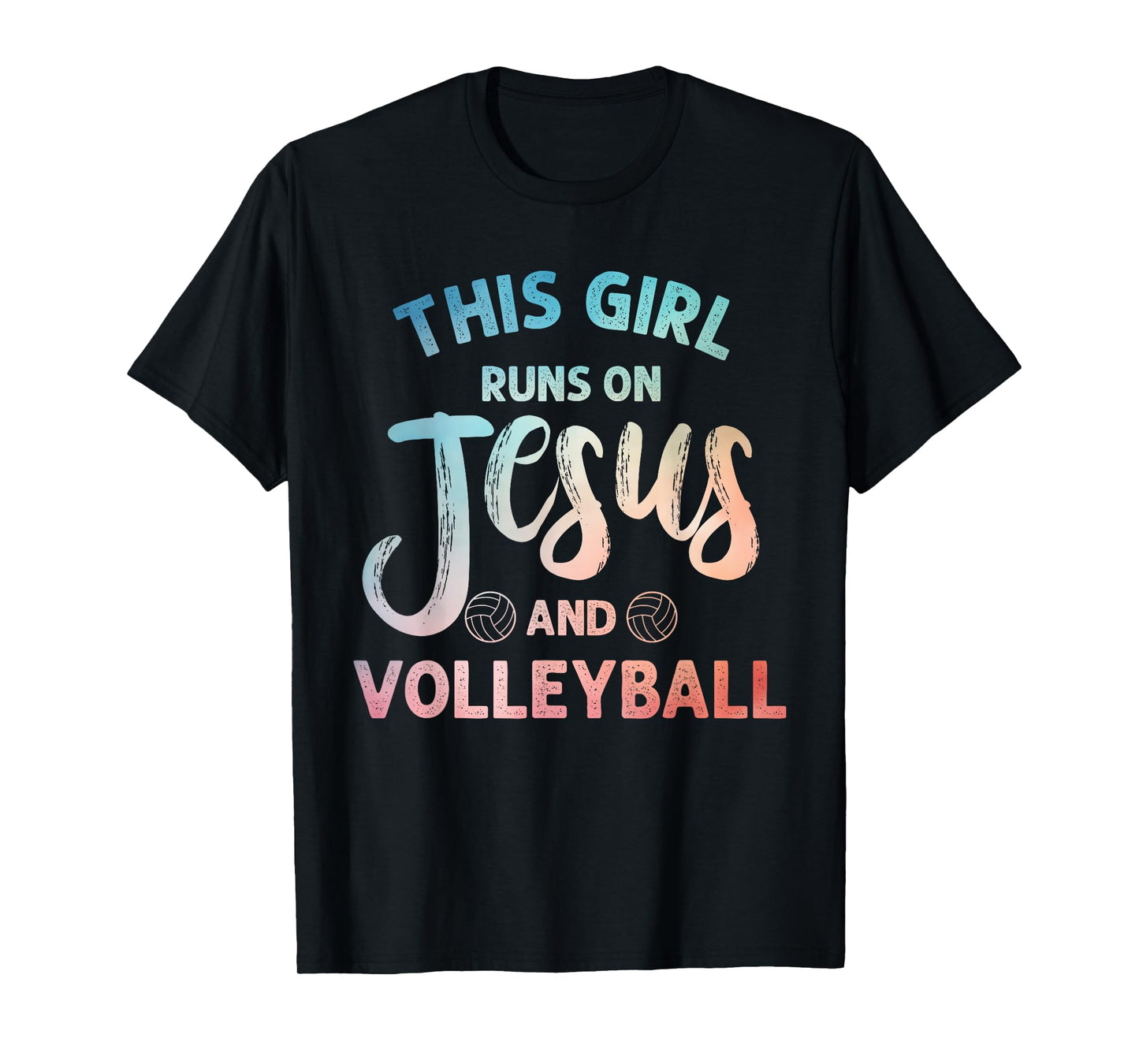 Christian Volleyball Art For Girls Women Volleyball Player T-Shirt