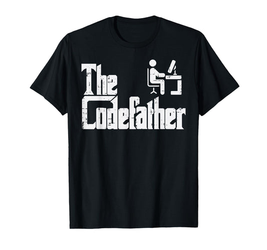 The Codefather Funny IT Programmer Coder Parody Dad Papa Men T-Shirt